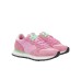SUN68 SNEAKER ALLY SOLID IN NYLON ROSA CON INSERTI VERDI FLUO 