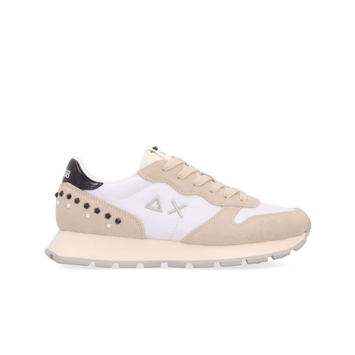 SUN68 SNEAKER ALLY STUDS BIANCA DA DONNA CON BORCHIE 