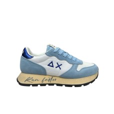 SUN68 SNEAKER ALLY VINTAGE AZZURRA DA DONNA CON LOGO RUN FASTER 