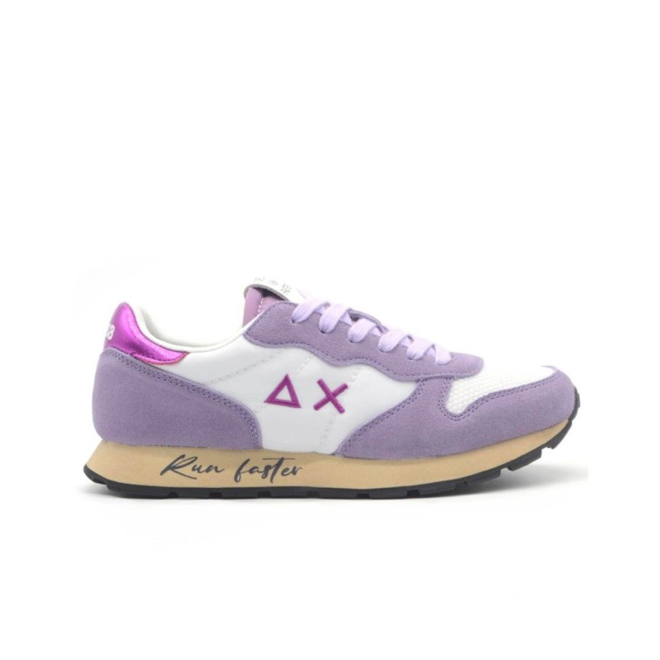 SUN68 SNEAKER ALLY VINTAGE LILLA DA DONNA CON LOGO RUN FASTER 