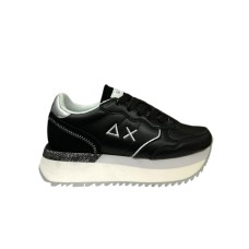 SUN68 BIG ALLY PU SNEAKER IN LEATHER TOTAL BLACK
