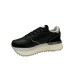 SUN68 BIG ALLY PU SNEAKER IN LEATHER TOTAL BLACK