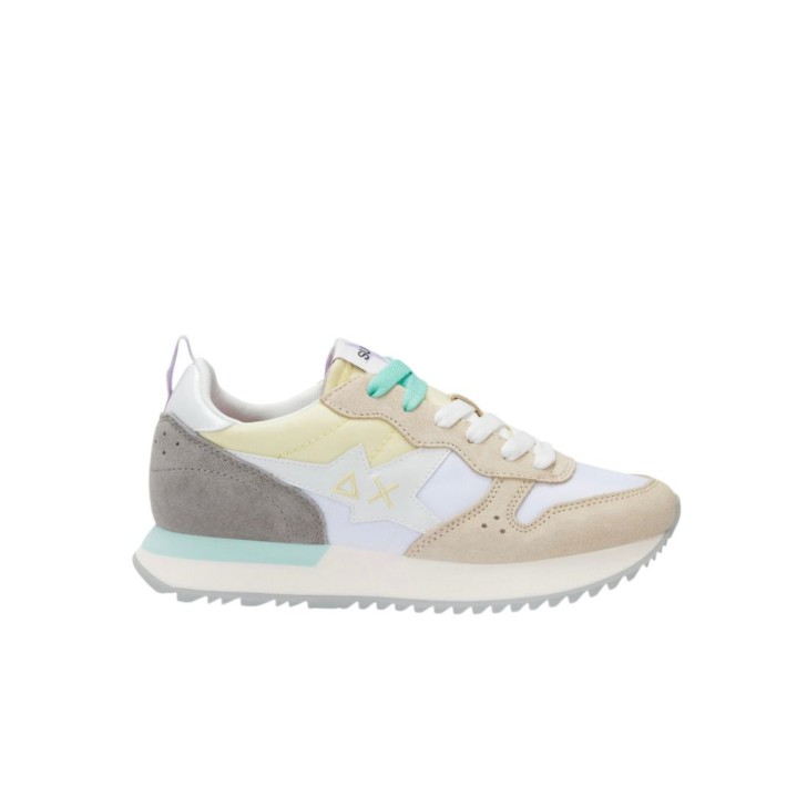 SUN68 SNEAKERS STARGIRL MULTICOLOR CON INSERTI IN PELLE SCAMOSCIATA