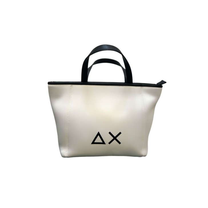 SUN68 SMALL NEOPRENE BORSA BIANCA A MANO DA DONNA 