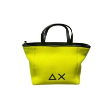SUN68 SMALL NEOPRENE BORSA GIALLO FLUO A MANO DA DONNA 