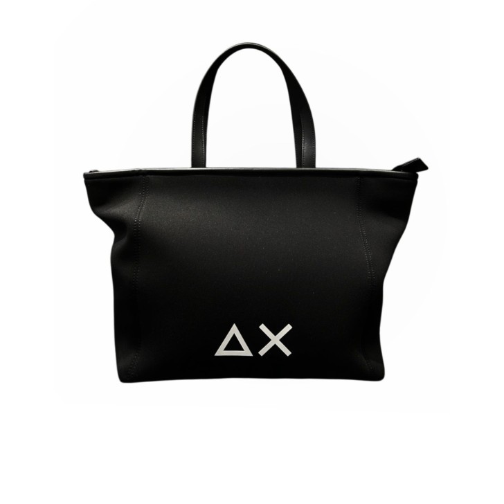 SUN68 MEDIUM NEOPRENE BORSA NERA A SPALLA DA DONNA 