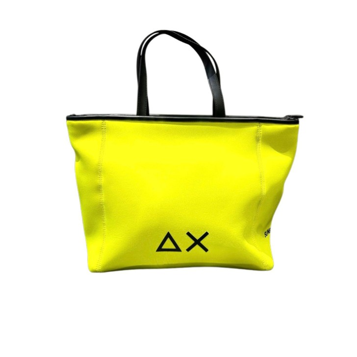 SUN68 MEDIUM NEOPRENE BORSA GIALLO FLUO A SPALLA DA DONNA 