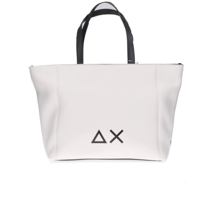 SUN68 LARGE NEOPRENE BORSA BIANCA A SPALLA DA DONNA 