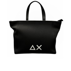 SUN68 LARGE NEOPRENE BORSA NERA A SPALLA DA DONNA 
