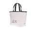 SUN68 XS GLITTER BORSA BIANCA A MANO DA DONNA CON LOGO IN METALLO 