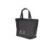 SUN68 XS GLITTER BORSA NERA A MANO DA DONNA CON LOGO IN METALLO 