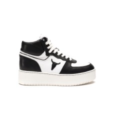 Windsor Smith Sneakers da donna alta in pelle bianca