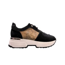 Alviero Martini 1a Classe sneakers nera effetto camoscio