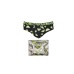 Emporio Armani Slip nero con stampa Aquila verde fluo All Over