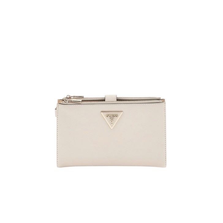 GUESS PORTAFOGLIO LAUREL BIANCO IN SAFFIANO 