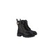 Pollini Stivale da donna nero con stampa Heritage