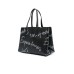 Emporio Armani Borsa a mano Nera con Logo Lettering All Over e tracolla regolabile, estraibile