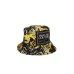 VERSACE JEANS COUTURE CAPPELLO UNISEX BLACK CON STAMPA BAROCCO ALL OVER E INSERTO IN TESSUTO CON LOGO LETTERING