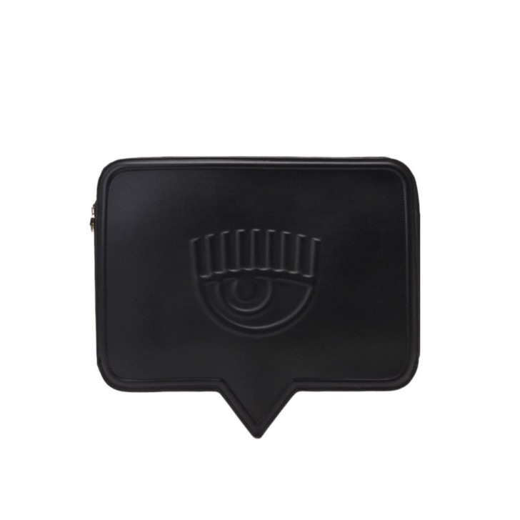 Chiara Ferragni Borsa Nera Porta PC Logo EYELIKE