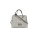 Emporio Armani Borsa a mano Grigia con Stampa Monogram Eagle All Over e tracolla regolabile, estraibile