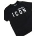 Dsquared2 Tuta completa in cotone nera con Logo DSQUARED2 ICON