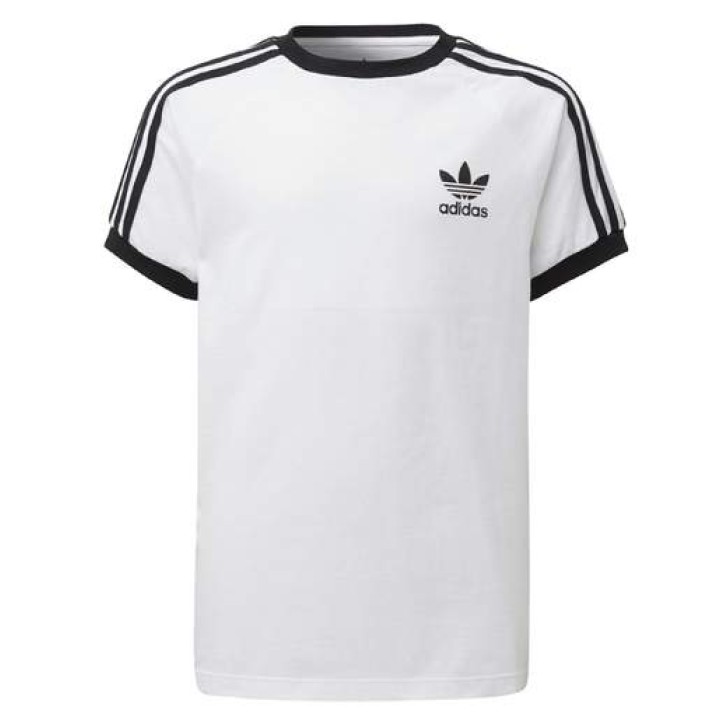 Adidas Originals T shirt Bianca da Bambino con inserti neri