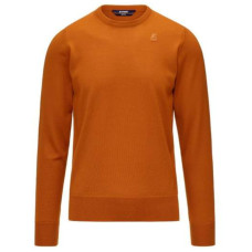 K-Way Maglioncino a girocollo arancione con logo 
