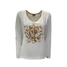 Alviero Martini 1a Classe T-shirt da Donna Bianca con logo 