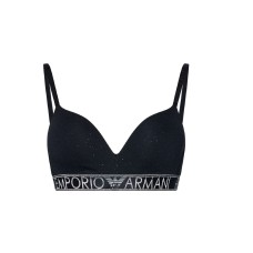 Emporio Armani Reggiseno nero realizzato in cotone stretch