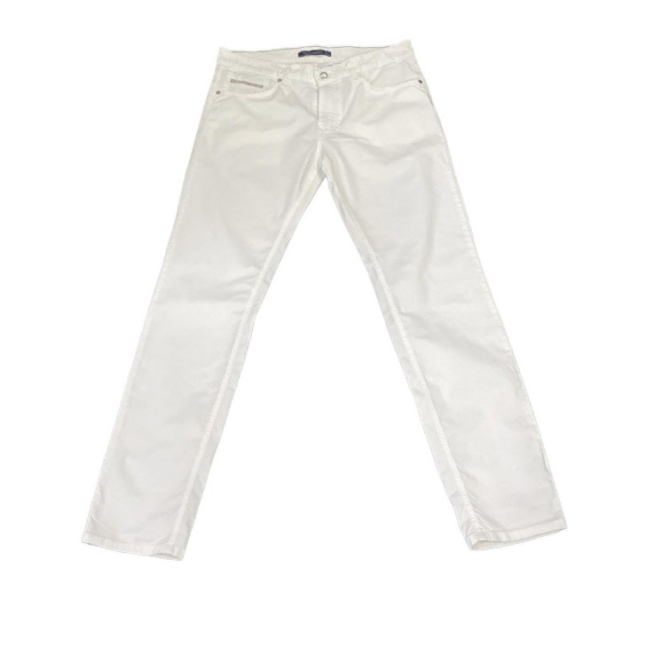 Harmont&Blaine Pantaloni Bianchi da uomo in cotone con logo ricamato