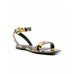 Versace Jeans Couture Sandali Bassi da Donna Neri con Stampa Baroque all over