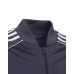 Adidas Originals Felpa blu con zip e logo a contrasto 