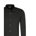 Emporio Armani Camicia SLIM FIT Nera con microlettering all over e collo alla francese