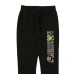 Moschino Pantalone jogger nero con logo lettering multicolor