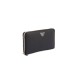 Emporio Armani Portafoglio nero zip around con placchetta aquila 