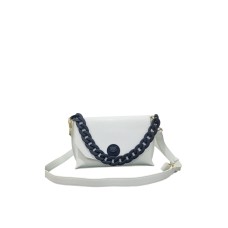 Plein Sport Borsa bianca medium a mano con tracolla regolabile estraibile
