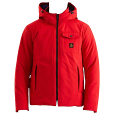 RefrigiWear Giubbotto rosso con cappuccio da Uomo con logo