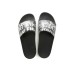 Emporio Armani Ciabatta da uomo Nera/Argento con logo all over