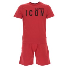 Dsquared2 Tuta completa in cotone rossa