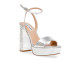 Steve Madden Sandalo con tacco argento metallizzato