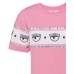 Chiara Ferragni T-shirt Oversize a manica corta Rosa con MAXILOGOMANIA