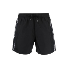 Emporio Armani Swimwear boxer mare Nero con banda logata laterale