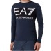 EA7 Emporio Armani T-shirt a manica lunga da uomo blu