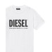 Diesel T-shirt a girocollo da bambino bianca con logo lettering