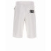 Philipp Plein Pantaloncino in cotone bianco con logo PHILIPP PLEIN stampato