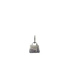 Emporio Armani Portachiavi Mini Bag Bianca con gancio ad anello e moschettone