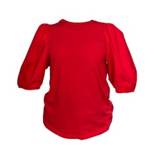 Silvian Heach T-shirt rossa con maniche a sbuffo