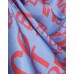 Versace Jeans Couture Foulard Blu/Rosso in seta con stampa logo all over