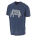Emporio Armani T-shirt a manica corta Petrolio da Uomo con maxi logo ricamato
