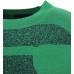 Emporio Armani Maglione verde in lana vergine con maxi aquila jacquard
